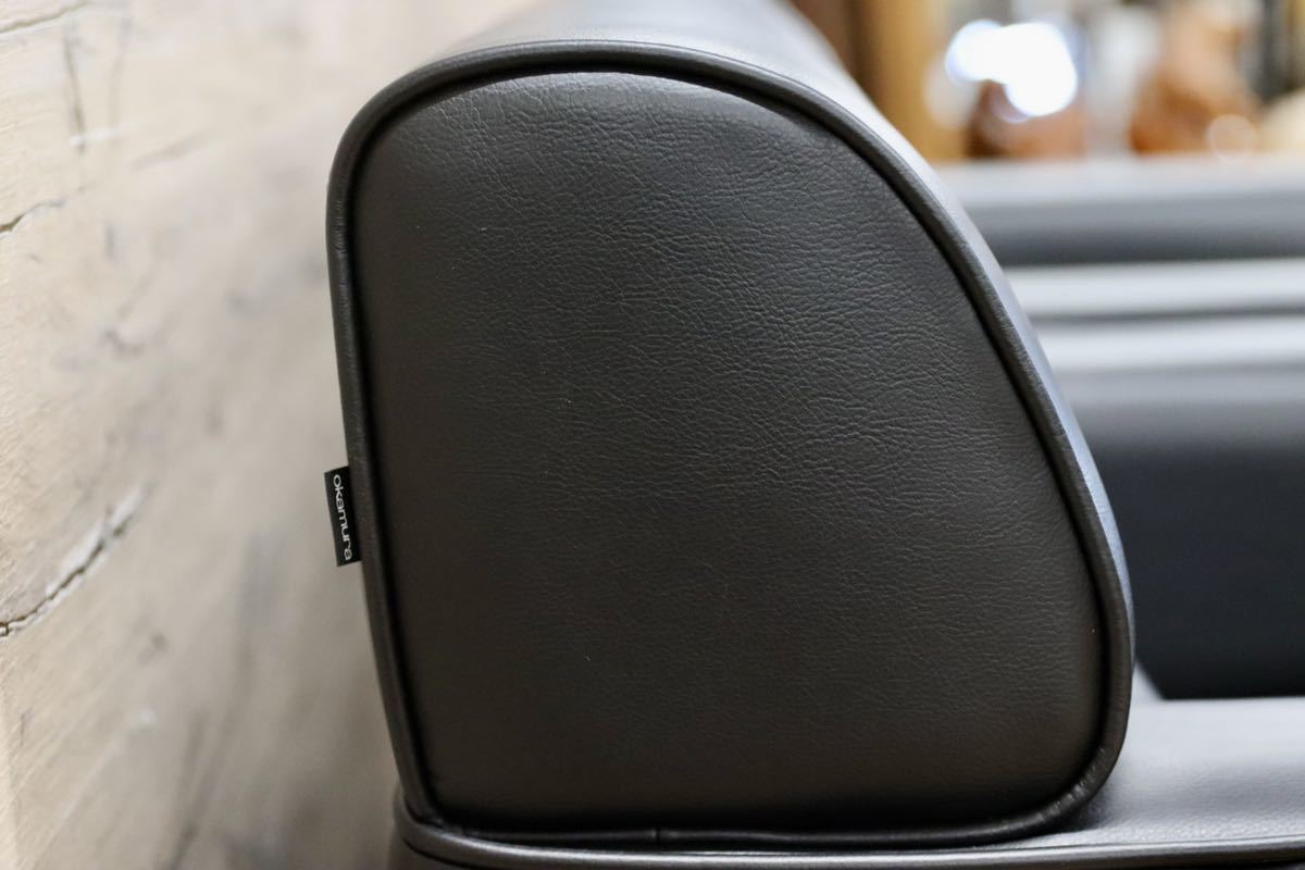 GMFK410B○okamura / オカムラ S-18M 1人掛けソファ シングルソファ 応接 安楽椅子 ソフトレザー 定価約30万 展示品