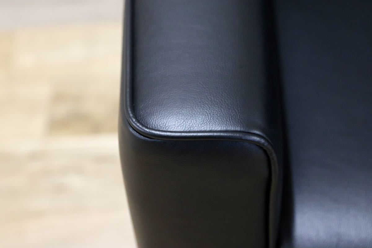 GMFK410B○okamura / オカムラ S-18M 1人掛けソファ シングルソファ 応接 安楽椅子 ソフトレザー 定価約30万 展示品