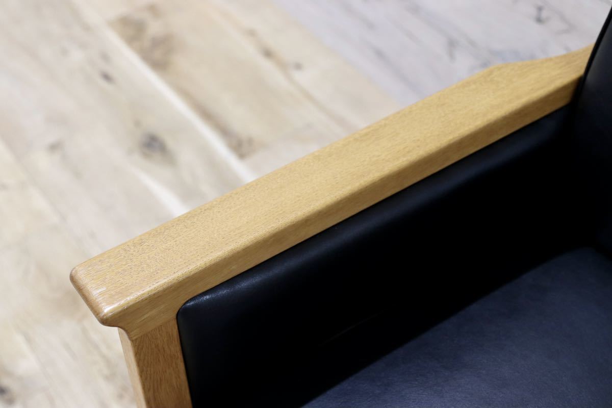 GMFK432B○北欧スタイル 1人掛けソファ シングルソファ ラウンジチェア イージーチェア オーク材 GE55 リプロダクト ハンスウェグナー