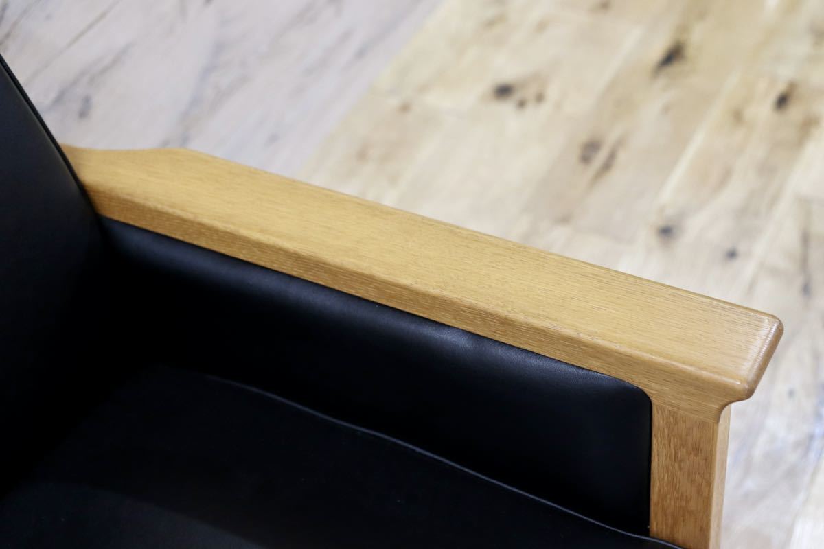 GMFK432B○北欧スタイル 1人掛けソファ シングルソファ ラウンジチェア イージーチェア オーク材 GE55 リプロダクト ハンスウェグナー