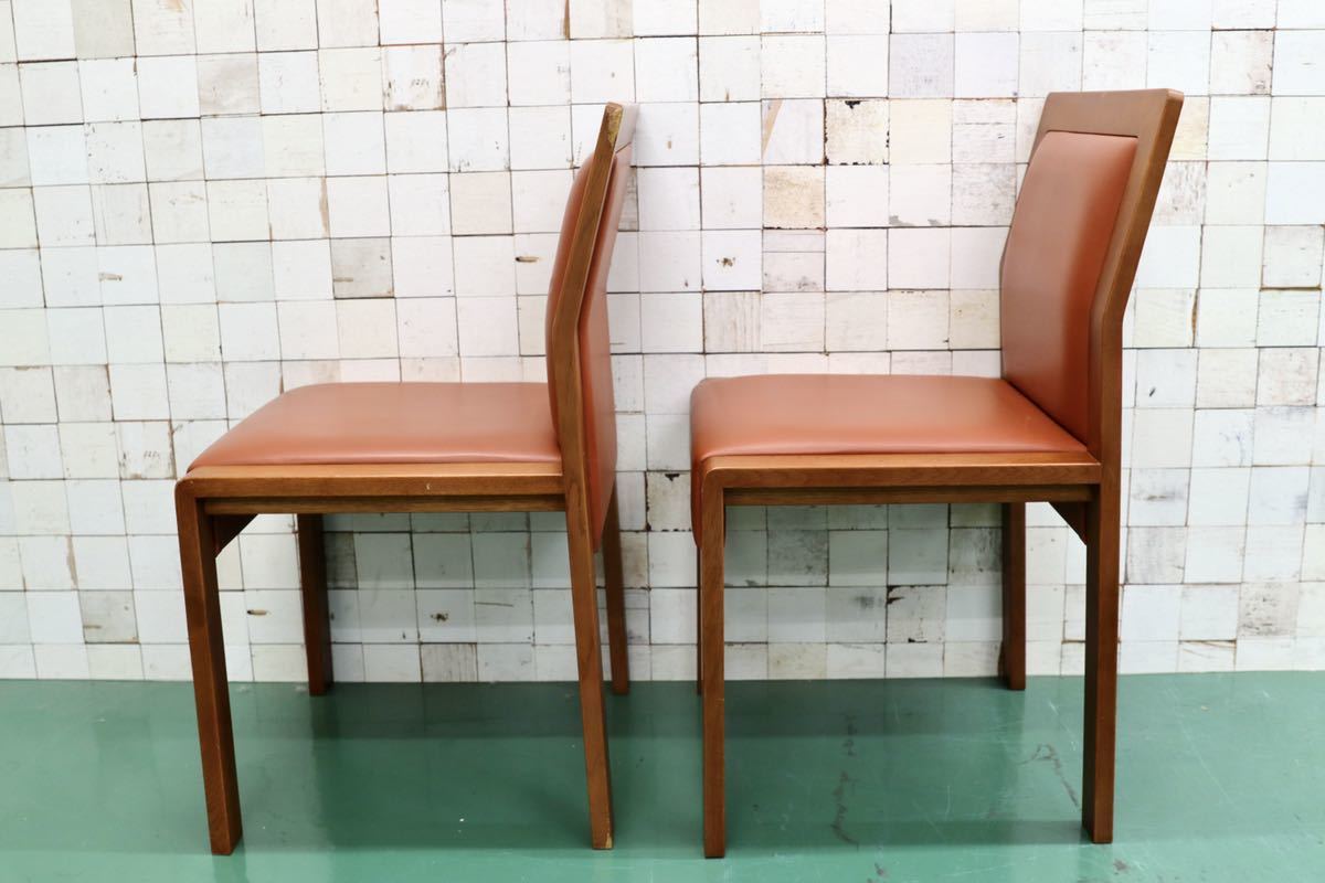 GMFT259○arflex / アルフレックス SLAM スラム ダイニングチェア 椅子 2脚セット レザー 革張り イタリア モダン 定価約15.5万