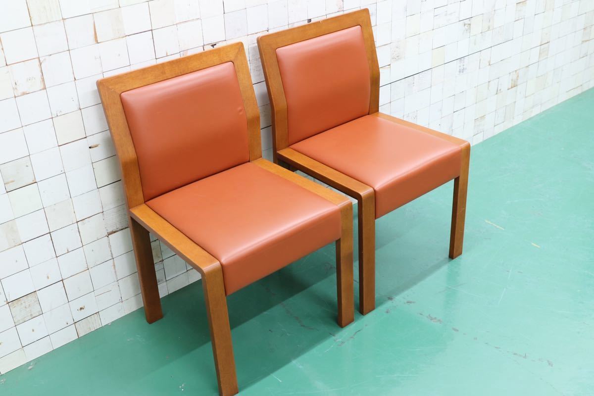 GMFT259○arflex / アルフレックス SLAM スラム ダイニングチェア 椅子 2脚セット レザー 革張り イタリア モダン 定価約15.5万