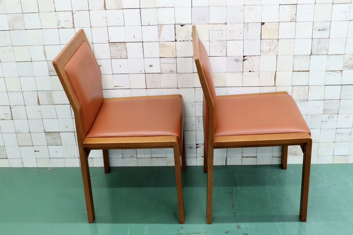 GMFT259○arflex / アルフレックス SLAM スラム ダイニングチェア 椅子 2脚セット レザー 革張り イタリア モダン 定価約15.5万