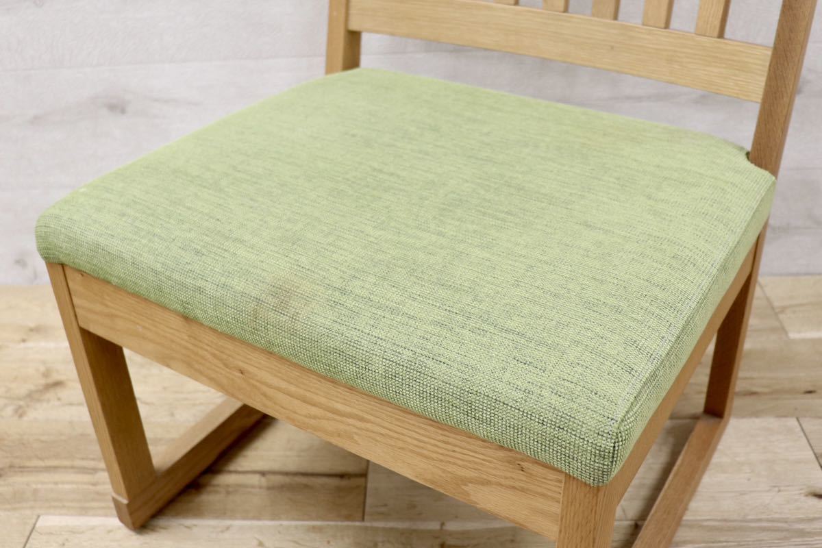 GMFH203○大川家具 ダイニングチェア 4脚セット ファブリック キャスター付き 食卓椅子 椅子 天然木 モダン ナチュラル