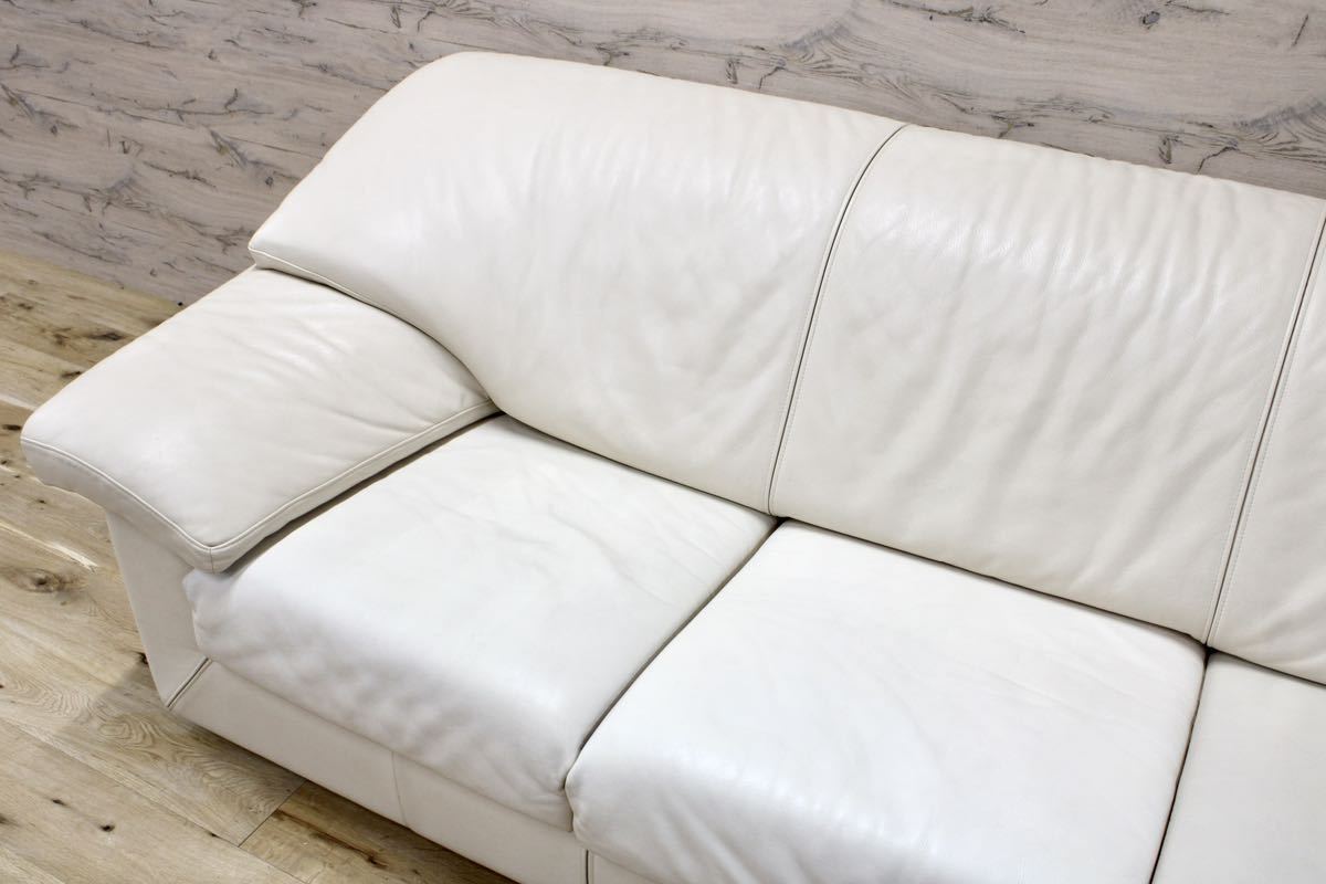 GMFH164○domani / ドマーニ Excel-Life エクセルライフ 3人掛けソファ トリプルソファ 総革 カリモク最高峰 定価約64万