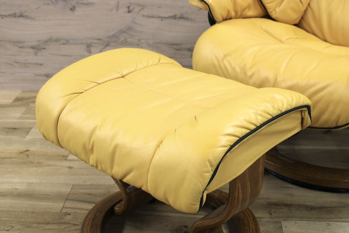 GMFK351○EKORNES / エコーネス Reno レノ ストレスレスチェア リクライニングチェア オットマン 北欧 ノルウェー ヴィンテージ リペア済み