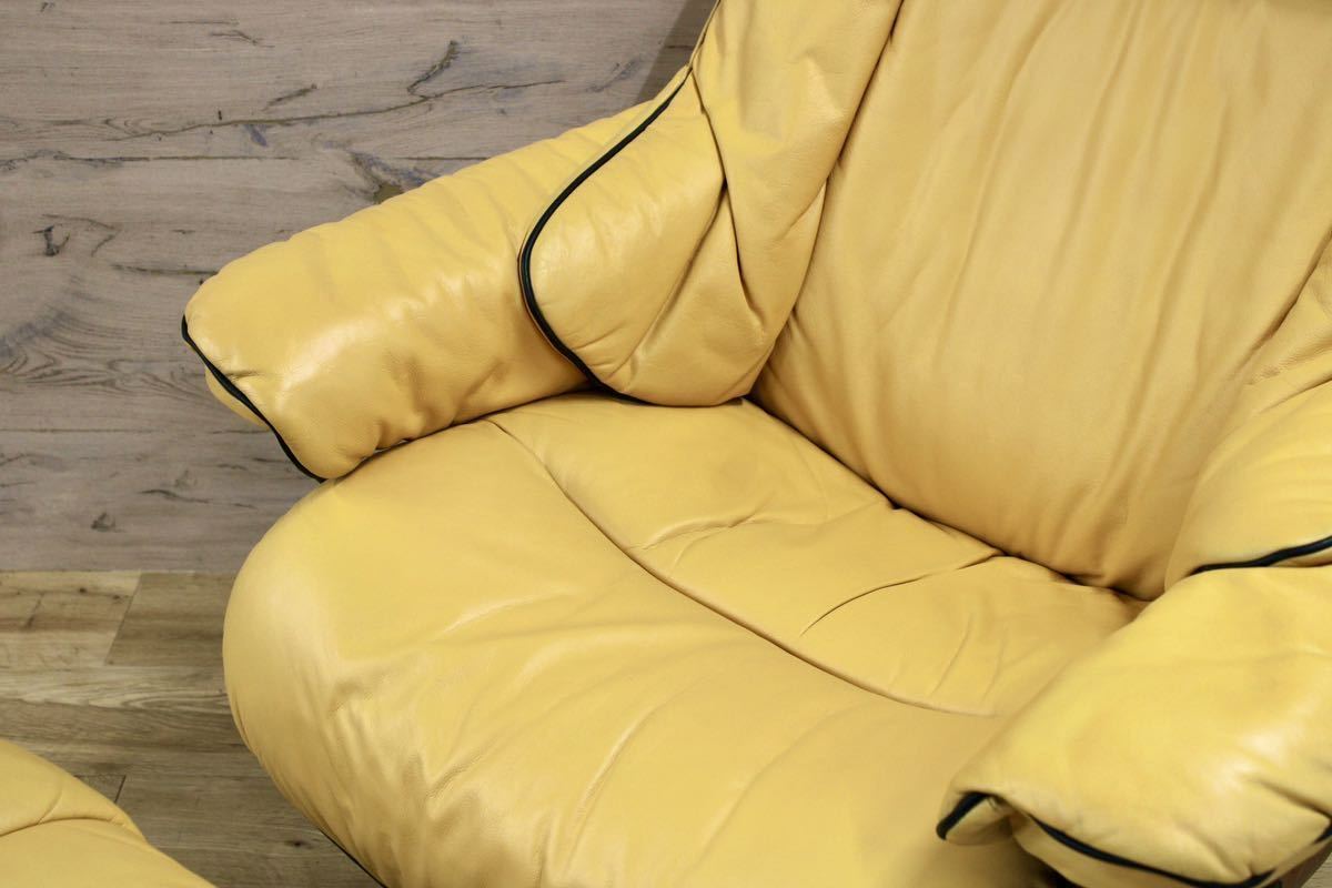 GMFK351○EKORNES / エコーネス Reno レノ ストレスレスチェア リクライニングチェア オットマン 北欧 ノルウェー ヴィンテージ リペア済み