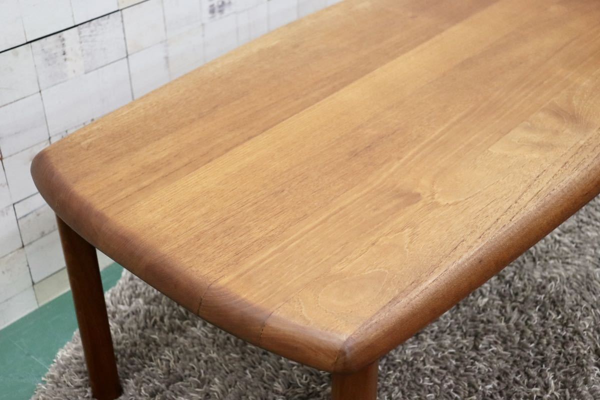 GMFS174○IDC大塚家具 北欧スタイル センターテーブル チーク材 モダン シンプル 美品 定価約11万 検)デンマーク 北欧ヴィンテージ