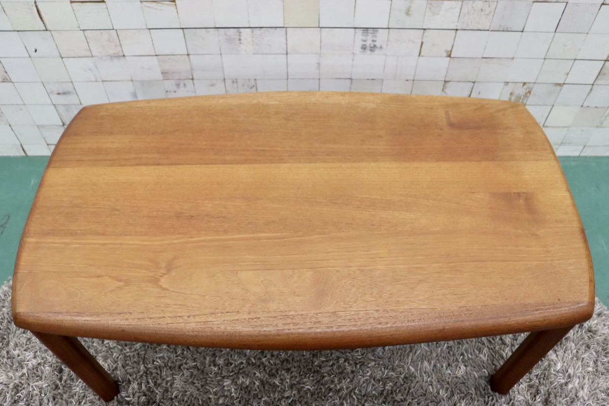 GMFS174○IDC大塚家具 北欧スタイル センターテーブル チーク材 モダン シンプル 美品 定価約11万 検)デンマーク 北欧ヴィンテージ