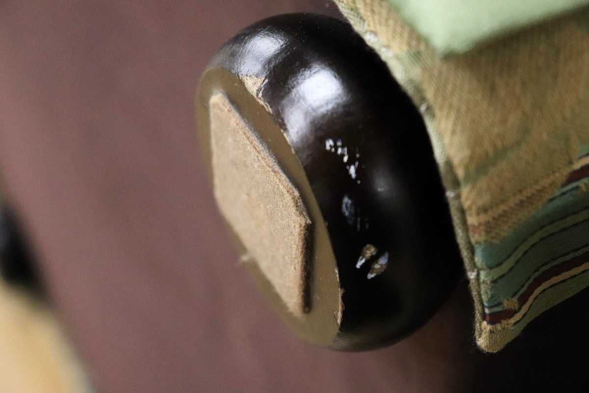 GMFN182○domani / ドマーニ カリモク最高峰 オットマン スツール エレガント ファブリック 国産家具 定価約9万円