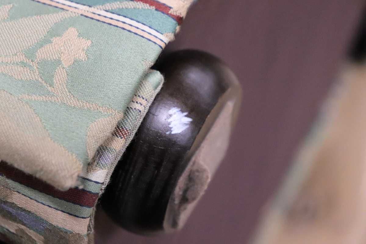 GMFN182○domani / ドマーニ カリモク最高峰 オットマン スツール エレガント ファブリック 国産家具 定価約9万円