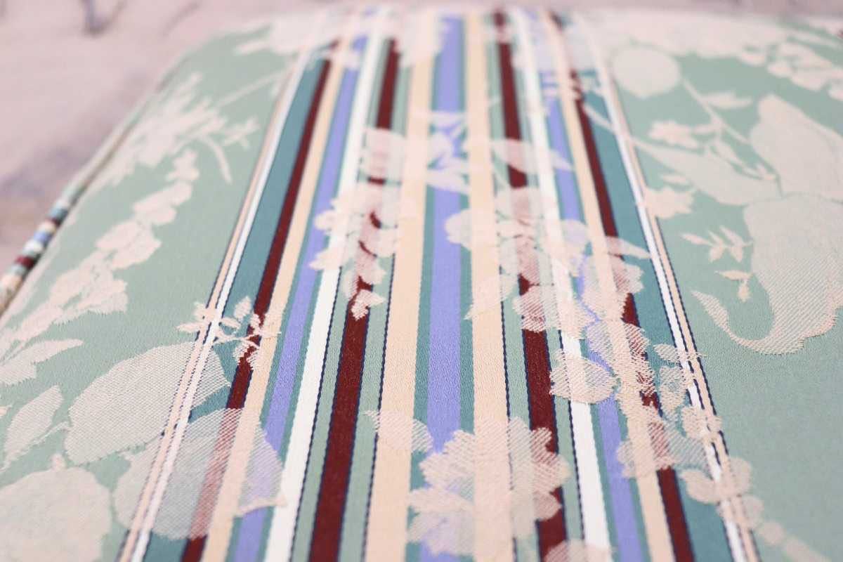 GMFN182○domani / ドマーニ カリモク最高峰 オットマン スツール エレガント ファブリック 国産家具 定価約9万円