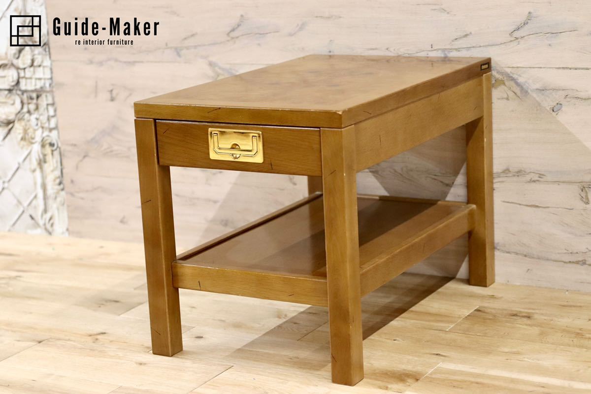 GMFK463B○domani / ドマーニ Morganton モーガントン サイドテーブル 花台 エンドテーブル ライトコニャック 定価約13.3万