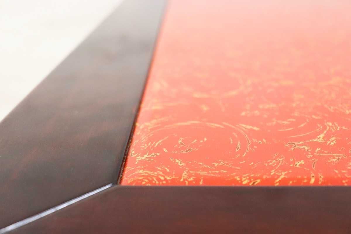 GMFK477○モリシゲ / MORISHIGE 座卓 座敷 和室 ローテーブル センターテーブル IDC大塚家具 木製 和モダン 漆塗り アンティーク 古民家