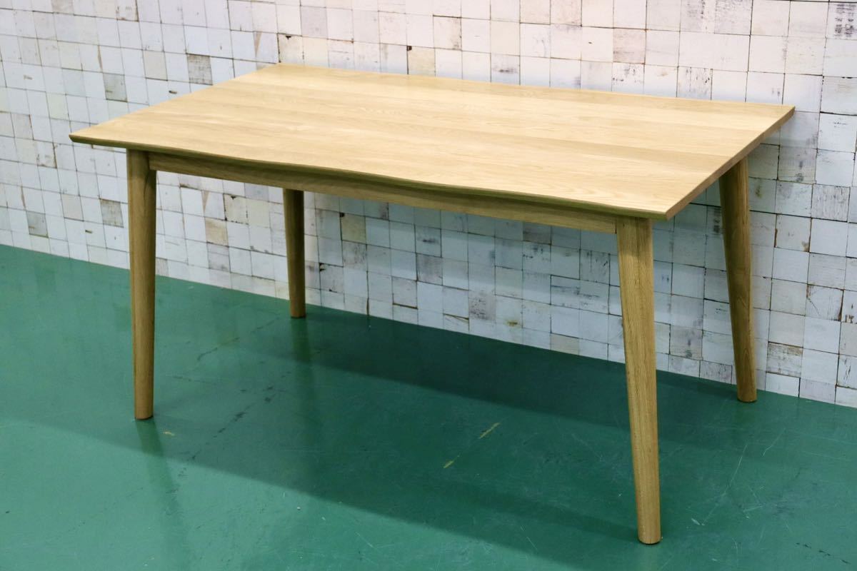 GMFK495○関家具 DT140 木の葉 KONOHA TABLE ダイニングテーブル 食卓テーブル 作業台 ナチュラル 北欧スタイル 大川家具 展示品