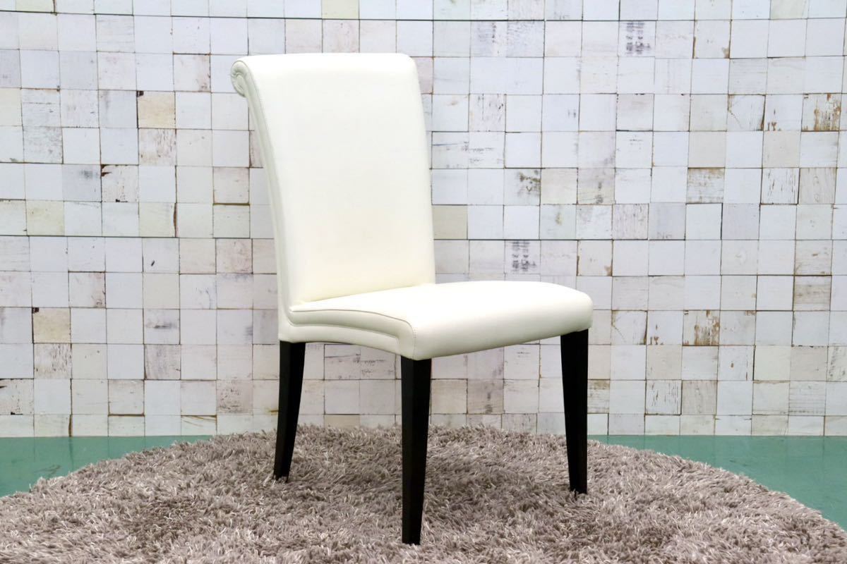 GMFK483B○Poltrona Frau / ポルトローナ フラウ Vittoria ヴィットリア ダイニングチェア アームレス 本革 IDC大塚家具 美品 定価約21.3万