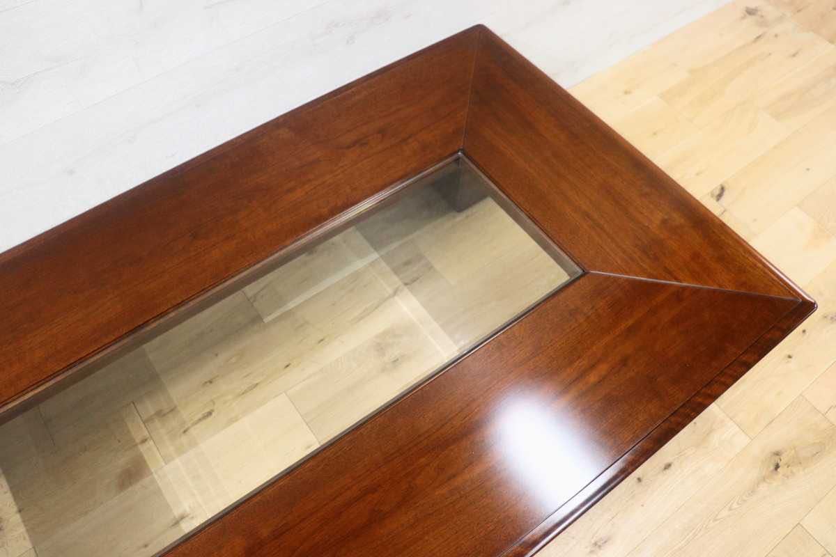 GMFK304○モリシゲ / MORISHIGE IDC大塚家具 グラハム センターテーブル リビングテーブル ガラストップ 定価約19万 展示品