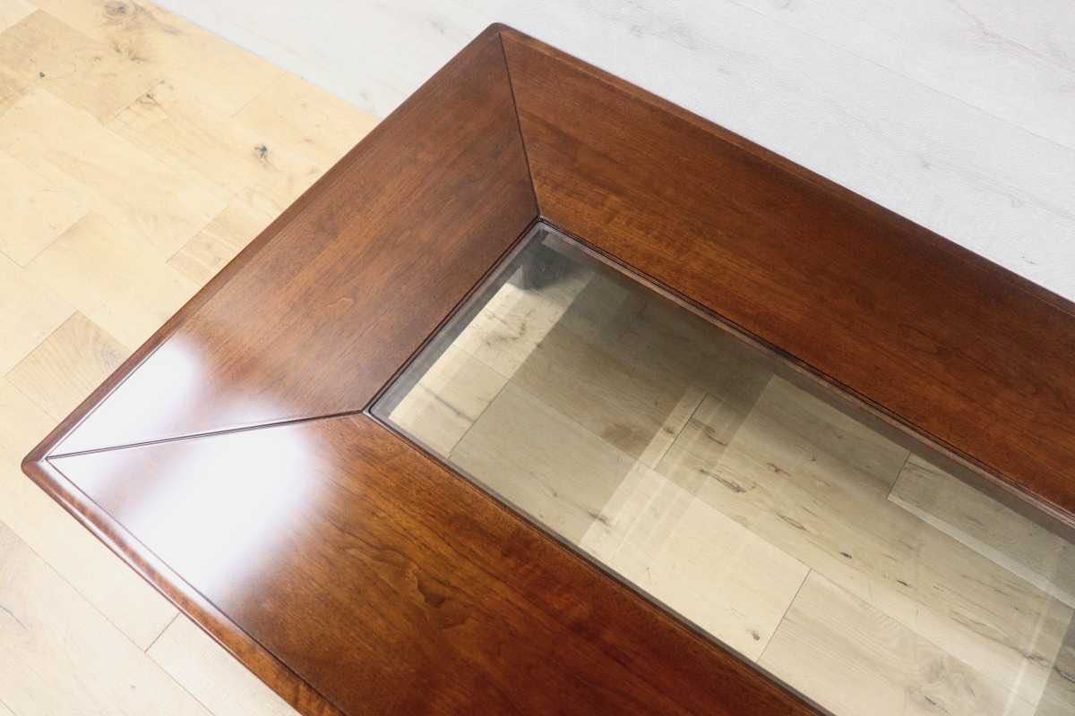 GMFK304○モリシゲ / MORISHIGE IDC大塚家具 グラハム センターテーブル リビングテーブル ガラストップ 定価約19万 展示品