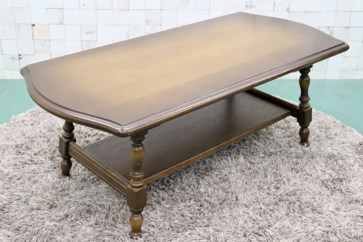 GMFT320○飛騨産業 / HIDA キツツキ 穂高 センターテーブル リビングテーブル コーヒーテーブル オーク材 カントリー クラシック