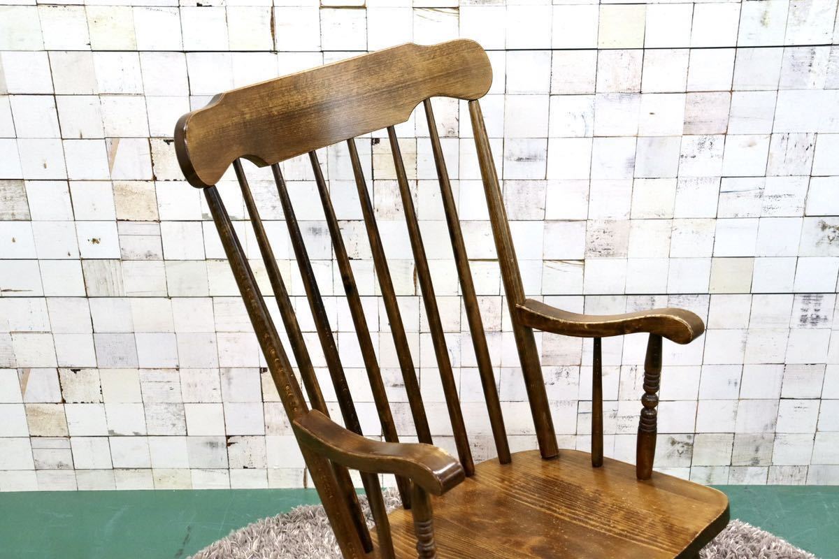 GMFS213B○飛騨の家具 ヒダ・ダイネット ロッキングチェア 揺り椅子 ウィンザーチェア アームチェア アンティーク レトロ カントリー