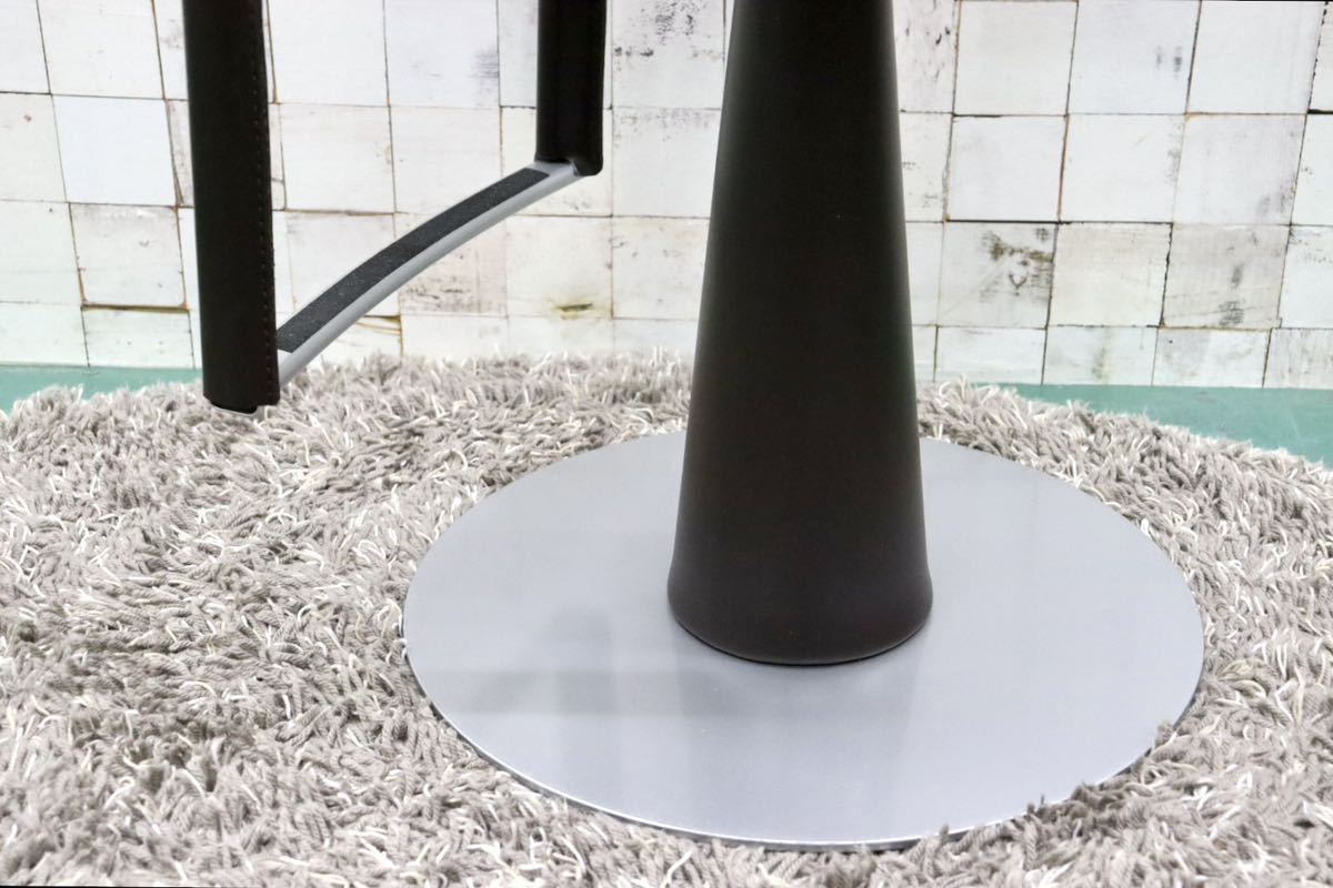 GMFS198C○Frag / フラッグ EVIA GP height-adjustable stool エビアハイアジャスタブルスツール 本革 イタリア モダン 廃番 定価約17.2万