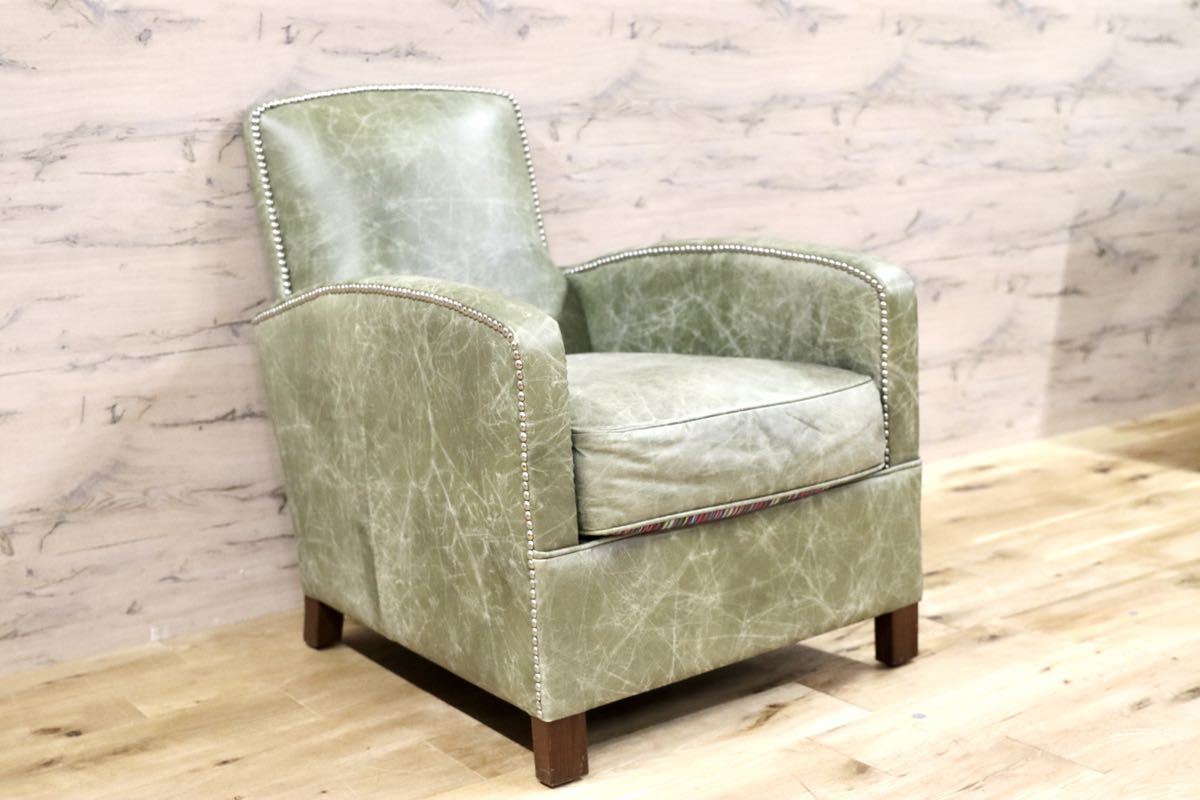 GMFF66○TIMOTHY OULTON by HALO /ハロ アスプルンド 1人掛けソファ シングルソファ ラウンジチェア 希少 クラシック 本革 椅子 展示品