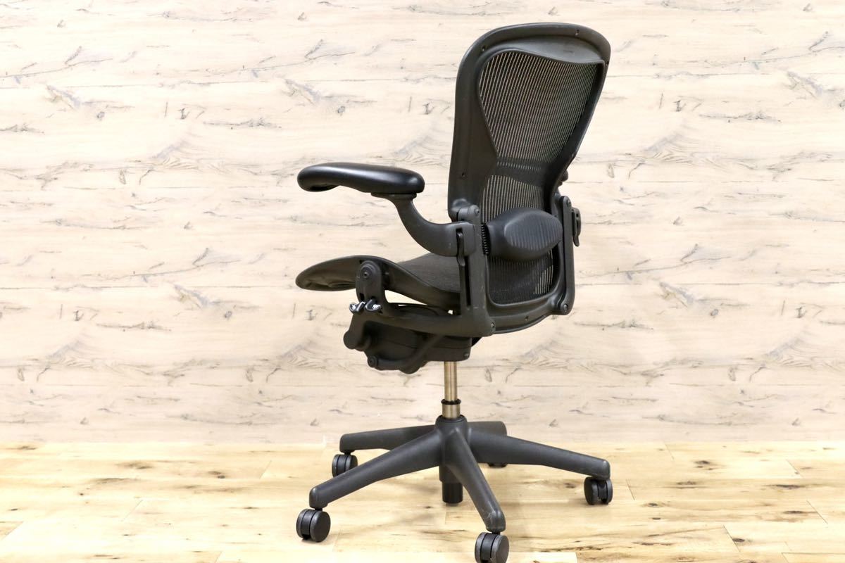 GMFF59○Herman Miller / ハーマンミラー AERON アーロンチェア デスクチェア オフィスチェア 書斎椅子 Bタイプ 美品