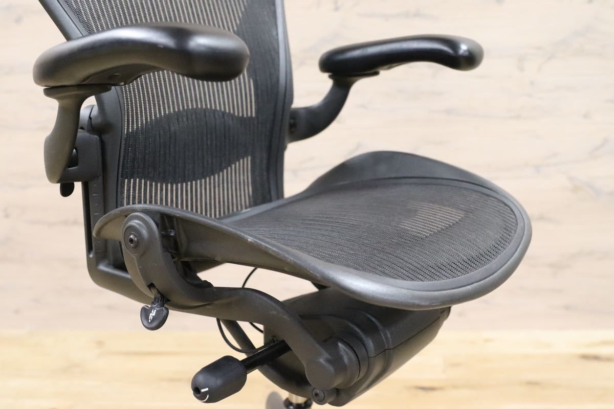 GMFF59○Herman Miller / ハーマンミラー AERON アーロンチェア デスクチェア オフィスチェア 書斎椅子 Bタイプ 美品