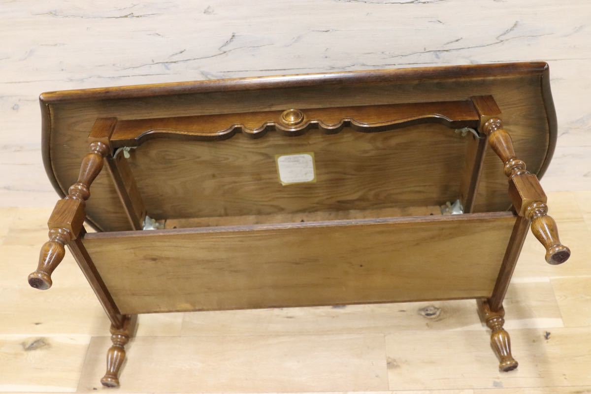 GMFK578○飛騨産業 / HIDA 穂高 キツツキ センターテーブル リビングテーブル コーヒーテーブル 応接 楢材 カントリー 定価約10万