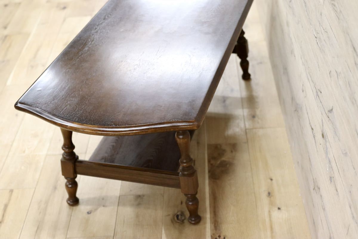 GMFK578○飛騨産業 / HIDA 穂高 キツツキ センターテーブル リビングテーブル コーヒーテーブル 応接 楢材 カントリー 定価約10万