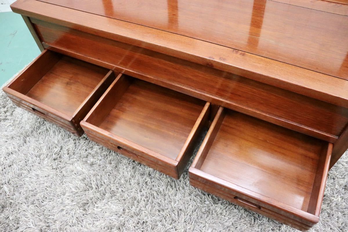 GMFT346○唐木 花梨 無垢材 囲炉裏ベンチ ダイニングチェア 長椅子 和家具 収納付き 炉端 和モダン レトロ アンティーク 希少