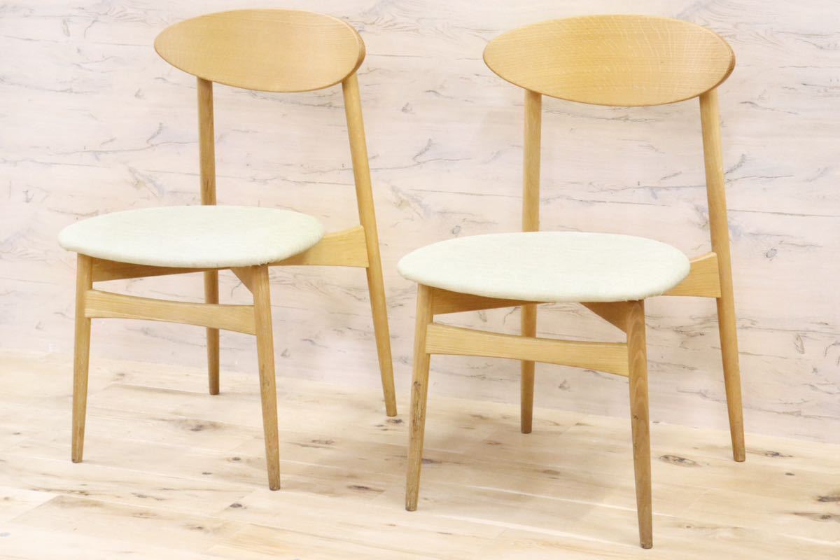 GMFH248E○飛騨産業 / HIDA キツツキ SD220N アームレスチェア ダイニングチェア 食卓椅子 椅子 ホワイトオーク材 チェア 2脚セット