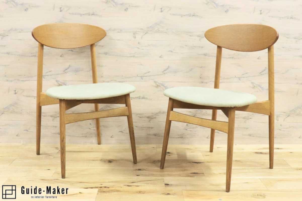 GMFH248F○飛騨産業 / HIDA キツツキ SD220N アームレスチェア ダイニングチェア 食卓椅子 椅子 ホワイトオーク材 チェア 2脚セット