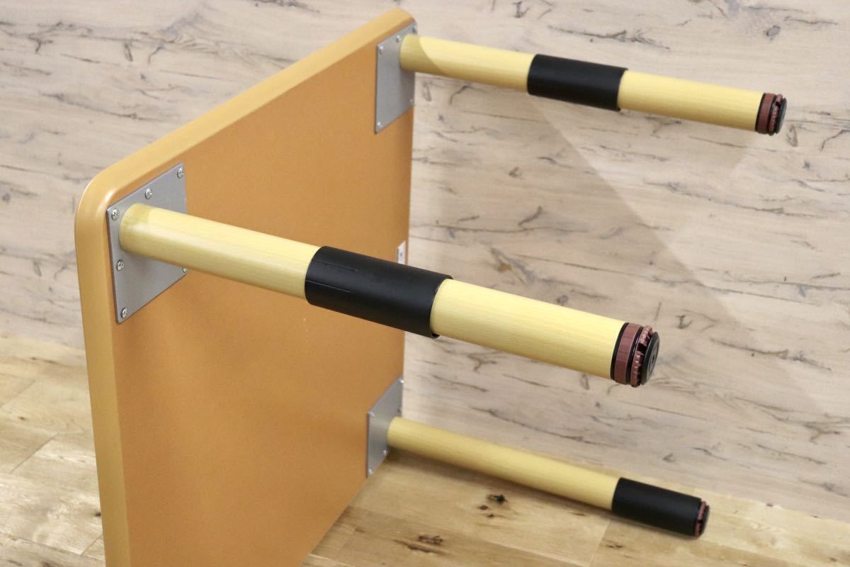 GMFH228○パブリック T25MN 昇降アジャスター付き 抗菌テーブル 塩ビソフトエッジ 介護テーブル テーブル ナチュラル 定価約8.6万