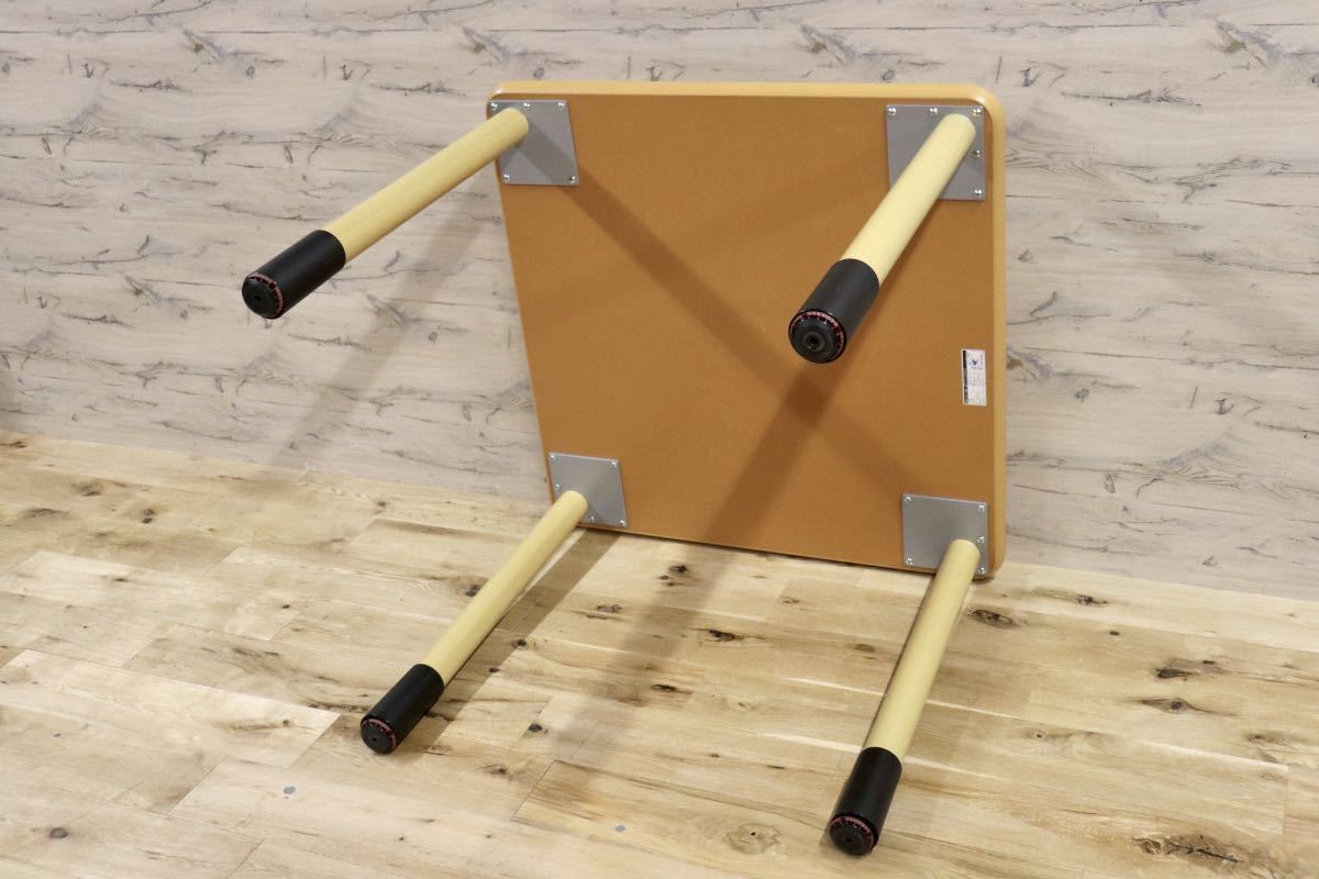 GMFH228○パブリック T25MN 昇降アジャスター付き 抗菌テーブル 塩ビソフトエッジ 介護テーブル テーブル ナチュラル 定価約8.6万