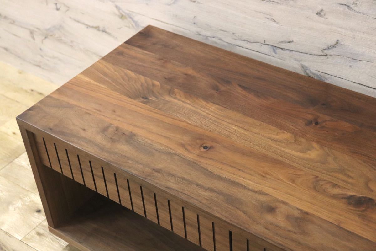 GMFK603○ウォールナット 無垢材 TVボード AVボード ローボード センターテーブル リビングテーブル リビング収納 北欧 モダン 美品