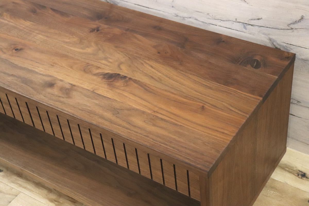 GMFK603○ウォールナット 無垢材 TVボード AVボード ローボード センターテーブル リビングテーブル リビング収納 北欧 モダン 美品