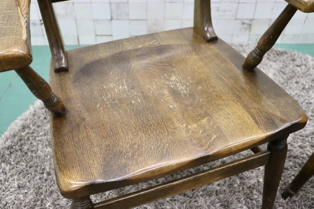 GMFT354D○柏木工 / KASHIWA ウィルダネス アームチェア 椅子 2脚セット オーク材 飛騨家具 古民家 アンティーク