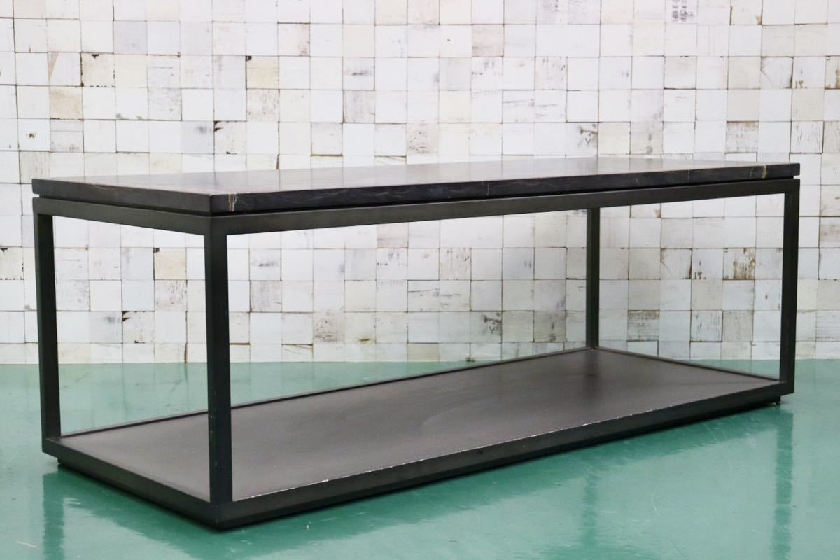 GMFH224A○大理石 飾り台 店舗什器 ディスプレイ棚 アイアンフレーム モダン インダストリアル