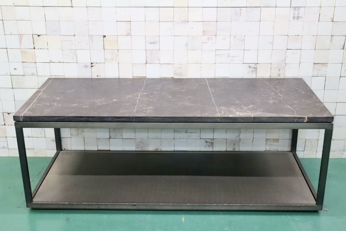 GMFH224A○大理石 飾り台 店舗什器 ディスプレイ棚 アイアンフレーム モダン インダストリアル