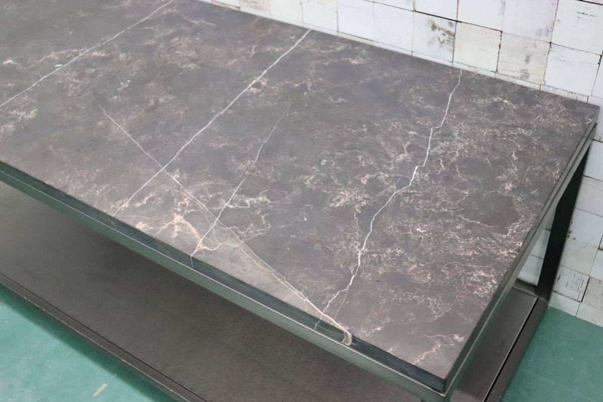 GMFH224A○大理石 飾り台 店舗什器 ディスプレイ棚 アイアンフレーム モダン インダストリアル