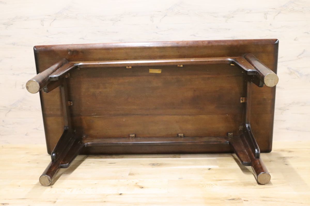 GMFH261○松本民芸家具 柳型 リビングテーブル センターテーブル アンティーク ミズミザクラ 無垢材 古民家 レトロ 和家具 座敷 和室