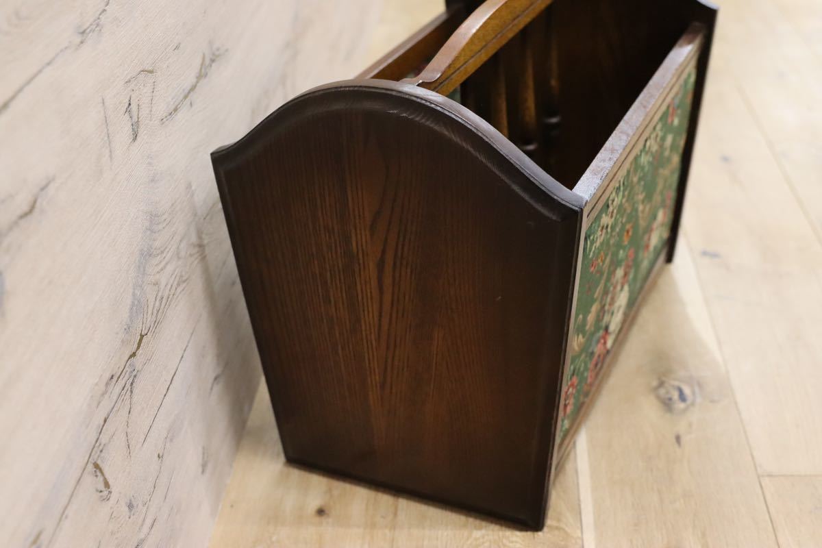 GMFK579○飛騨産業 / HIDA キツツキ マガジンラック 小物入れ レトロカントリー 希少 アンティーク 雑貨 インテリア ラック