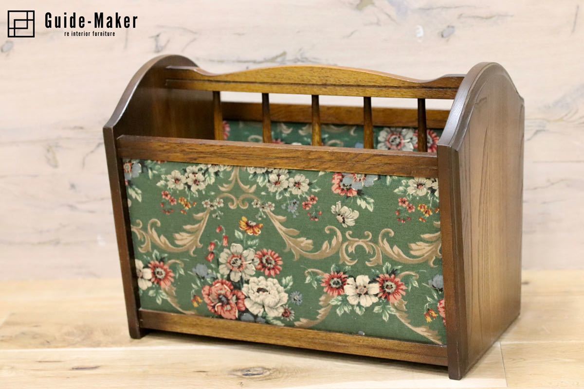 GMFK579○飛騨産業 / HIDA キツツキ マガジンラック 小物入れ レトロカントリー 希少 アンティーク 雑貨 インテリア ラック