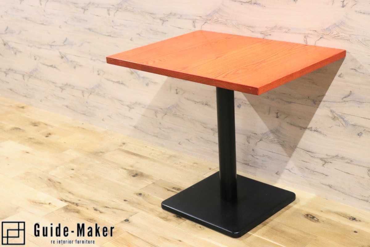 GMFH237A○飛騨産業 / HIDA キツツキ 9981 ダイニングテーブル カフェテーブル 楢材 無垢 インダストリアル 店舗什器 カフェ 飛騨家具