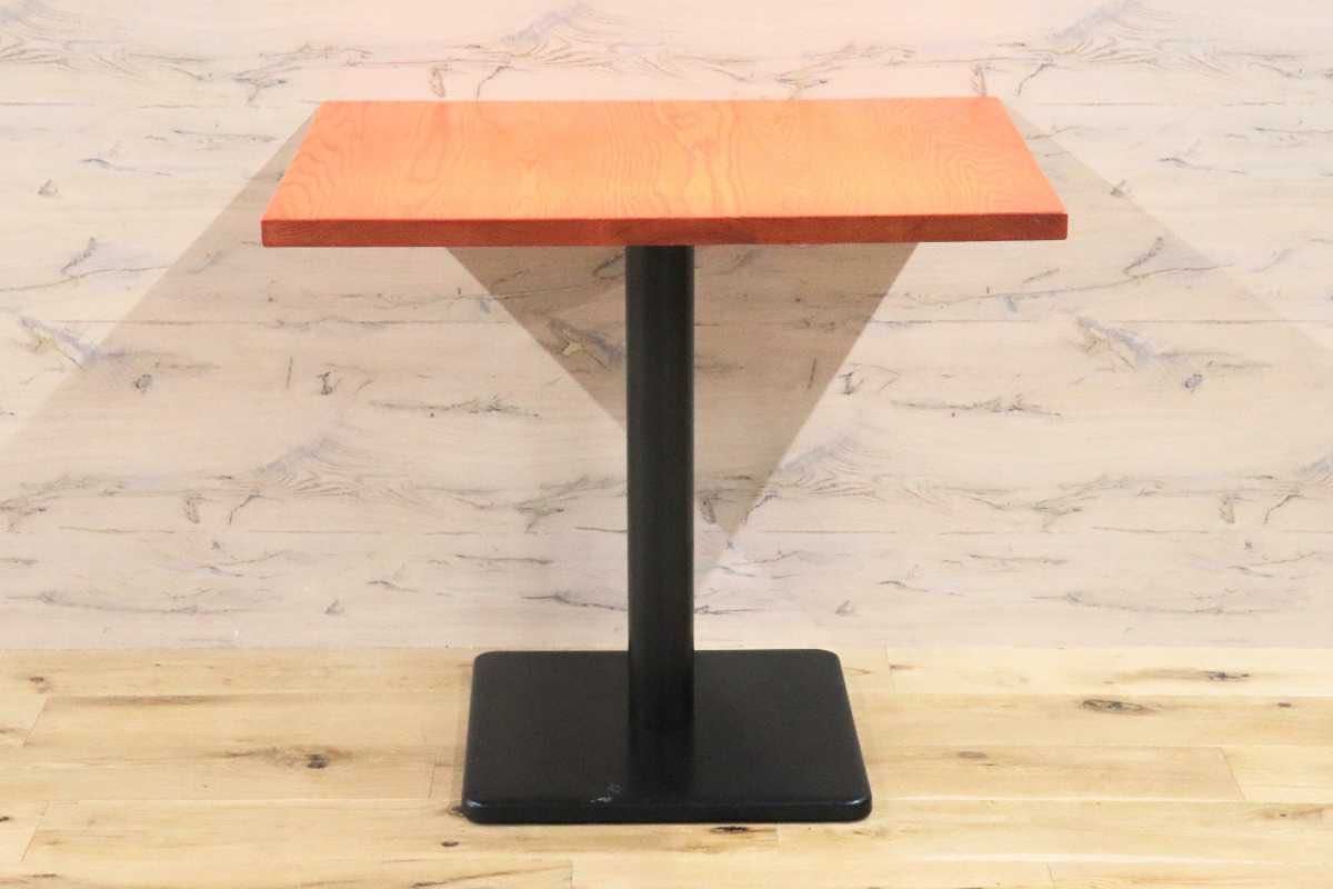 GMFH237B○飛騨産業 / HIDA キツツキ 9981 ダイニングテーブル カフェテーブル 楢材 無垢 インダストリアル 店舗什器 カフェ 飛騨家具