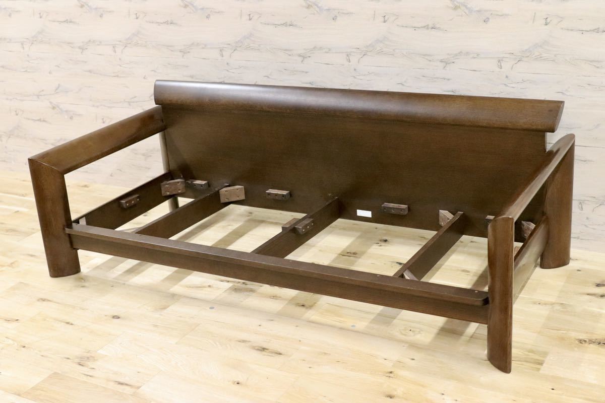 GMFH178○shirakawa / シラカワ レンブラント 2.5人掛けソファ ラブソファ 飛騨家具 ACTUS アクタス オーク無垢材 ファブリック 定価約35万