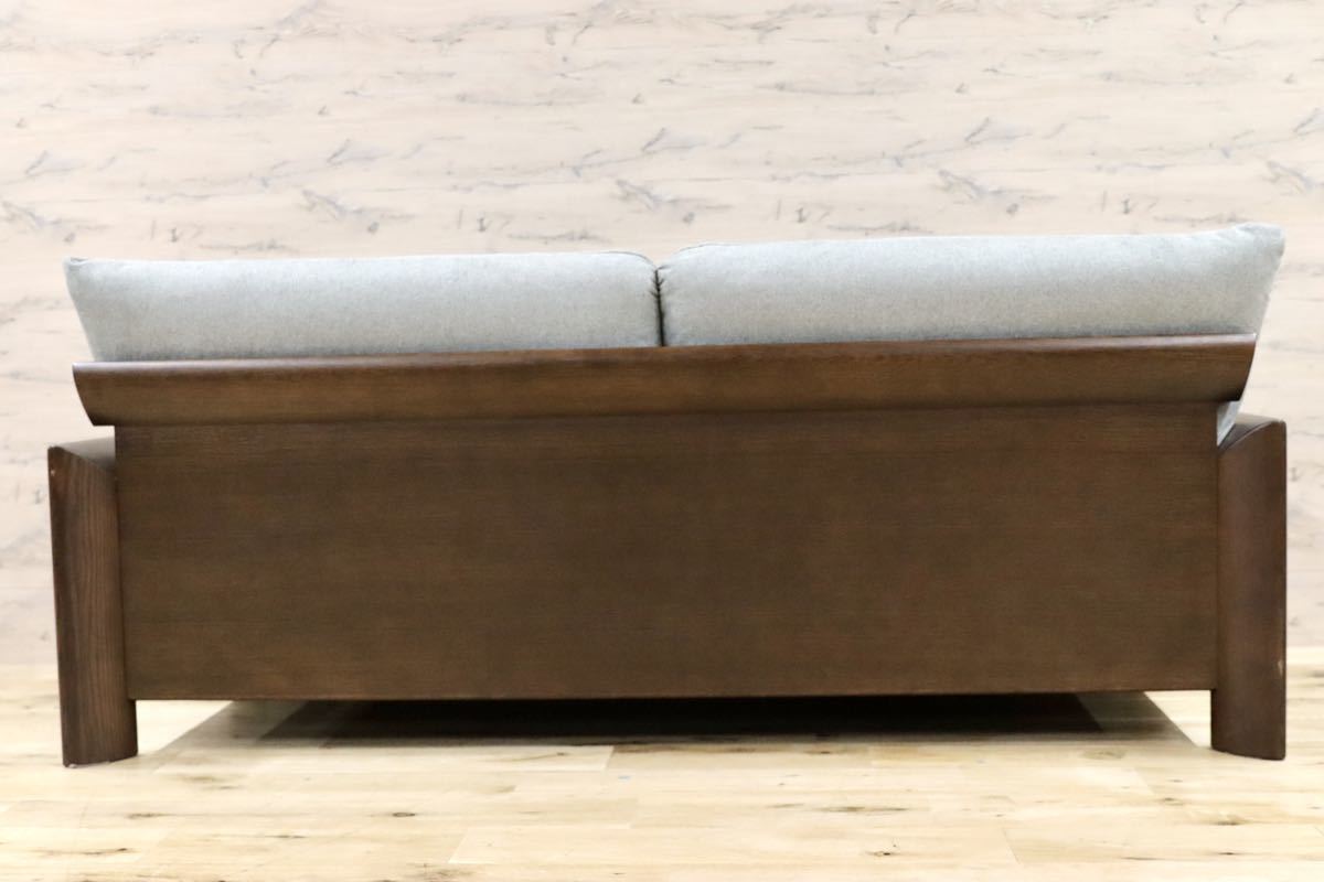 GMFH178○shirakawa / シラカワ レンブラント 2.5人掛けソファ ラブソファ 飛騨家具 ACTUS アクタス オーク無垢材 ファブリック 定価約35万
