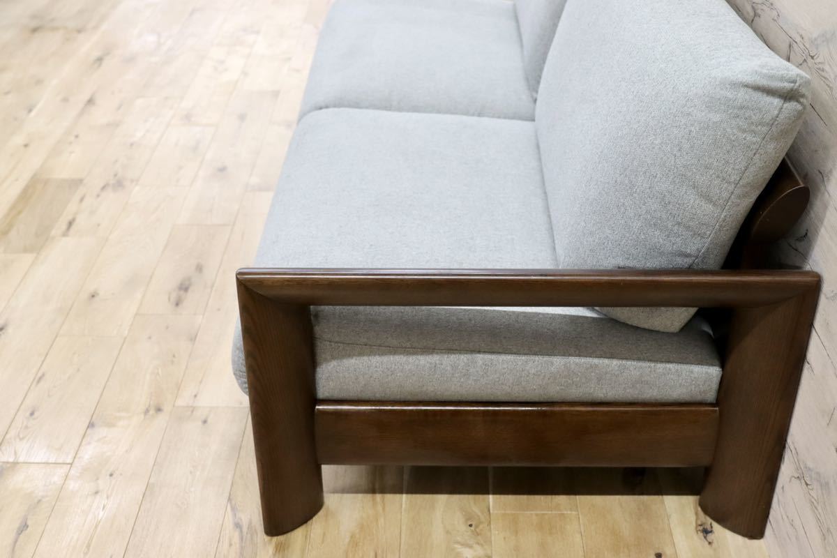 GMFH178○shirakawa / シラカワ レンブラント 2.5人掛けソファ ラブソファ 飛騨家具 ACTUS アクタス オーク無垢材 ファブリック 定価約35万