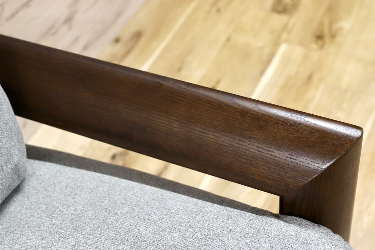 GMFH178○shirakawa / シラカワ レンブラント 2.5人掛けソファ ラブソファ 飛騨家具 ACTUS アクタス オーク無垢材 ファブリック 定価約35万